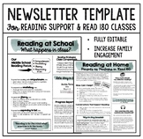 Editable NEWSLETTER TEMPLATE great for Reading Support or 