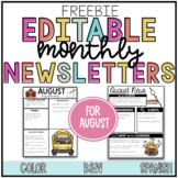 Free Editable Newsletter Templates ⎮ English & Spanish⎮  B&W