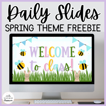 Preview of Free Editable Spring Daily Slides Template - Google Slides