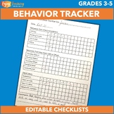 Free Editable Student Behavior Chart - Checklist for Indiv