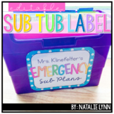 Free Editable Sub Tub Label