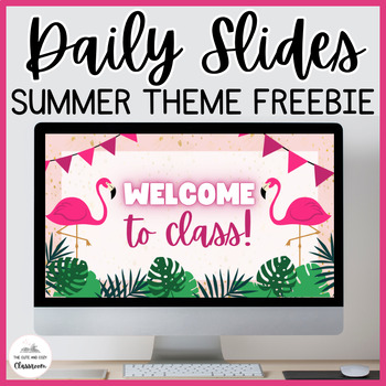 Preview of Free Editable Summer Daily Slides Template - Google Slides