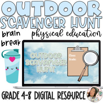 Preview of Free Editable Summer Outdoor Scavenger Hunt | Physical Education & Brain Break