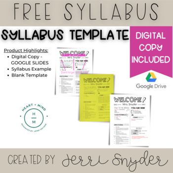 Preview of FCS | FACS Editable Syllabus Includes Digital Copy