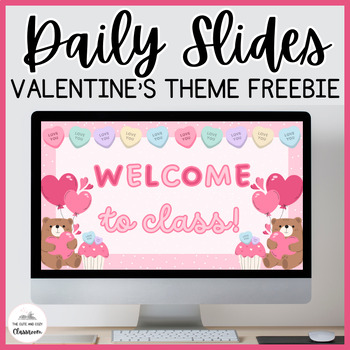 Preview of Free Editable Valentine's Day Daily Slides Template - Google Slides