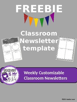 Preview of Free Editable Weekly Classroom Newsletter Templates