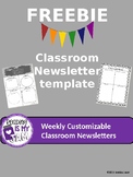 Free Editable Weekly Classroom Newsletter Templates