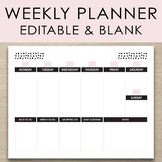 Free Editable Weekly Planner -UNDATED - Scandinavian Style