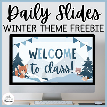 Preview of Free Editable Winter Daily Slides Template - Google Slides
