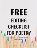 Free Editing Checklist for Poetry