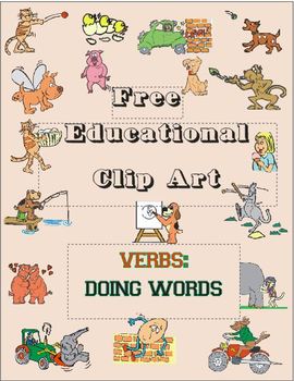 Preview of Free Educational Clip Art - Verbs - Doing Words
