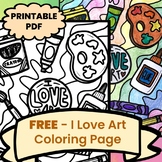 Free Elementary Art Class Supplies Coloring Sheet Early Fi
