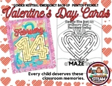 Free Emergency Valentine's Day B&W Printable MAZE Gender N