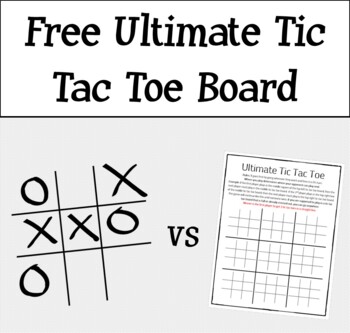 Preview of Free End of Year Activity: Ultimate Tic Tac Toe