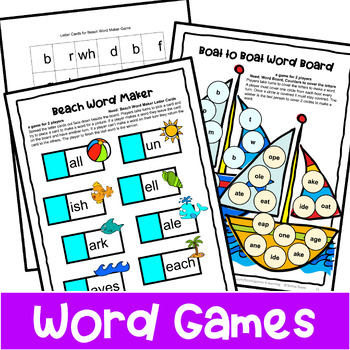 FREE Math Games with Cards for Summer Fun