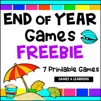 Preview of Free End of Year Math & Literacy Games - Summer Packet - Summer School Activity