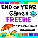 Free End of Year Math & Literacy Games - Summer Packet - S