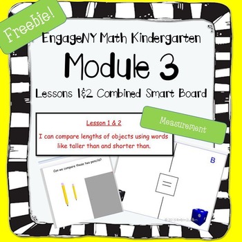 Preview of Free Engage NY Math Kindergarten Module 3 Lesson 1&2 for Smart Board