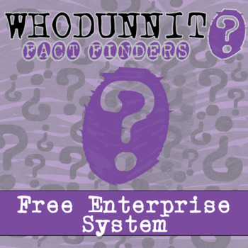 Preview of Free Enterprise System Whodunnit Activity - Printable & Digital Game Options
