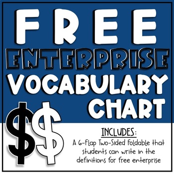 Preview of Free Enterprise Vocabulary - 4.11A