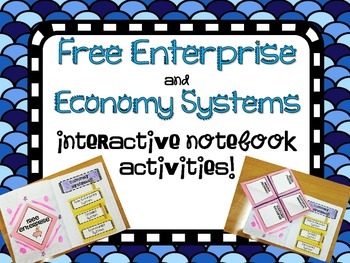 Preview of Free Enterprise and Economy Systems Interactive Notebook