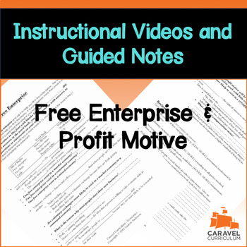 Preview of Free Enterprise and Profit Motive Instructional Video and Guided Notes