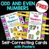 Free Even and Odd Numbers Posters and Clip Cards
