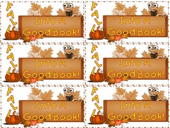 Free Fall Into A Good Book Bookmarks For Back To School Fall And Autumn - 
