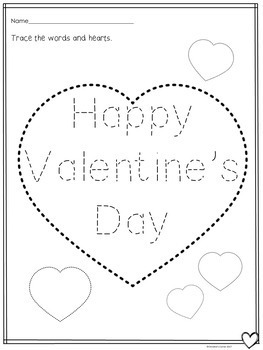 Free FREEBIE VALENTINE'S DAY Morning Work Worksheets No prep Print and Go