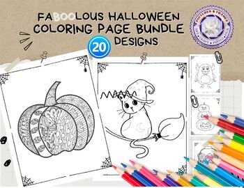 Preview of FaBOOlous Halloween Coloring Pages - 10 Designs