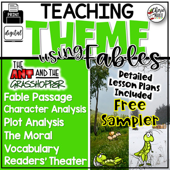 Preview of Fables Teaching Themes in Literature Passages Characters Activities FREE 3.2 4.2