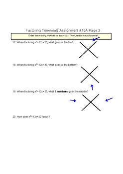 assignment 5 factoring trinomials