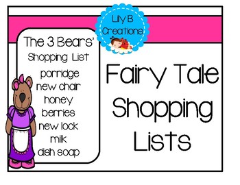 Preview of Free - Fairy Tale Shopping Lists