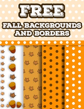 Preview of Free Fall Backgrounds and Borders Clip Art