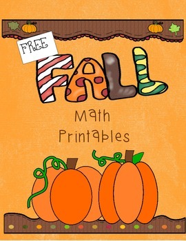 Preview of Free Fall Math Printables