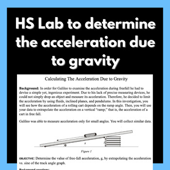 acceleration due to gravity lab