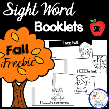 Preview of Free Fall Sight Word Interactive Reader: see