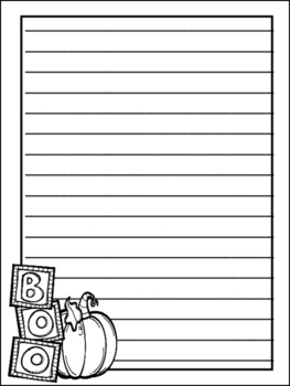 Fall Writing Paper Printables for 1st - 3rd Grade