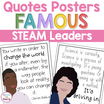 Preview of Free Famous People Posters - Classroom Decor and Bulletin Board Quote Posters