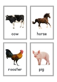 Free Farm animal flash cards- Montessori-aligned with real photos