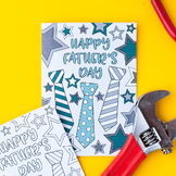 Free Father's Day Coloring Card | Printable gift card for 