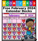 Free February Calendar Decks 2024 - Digital Calendar BOOM CARDS