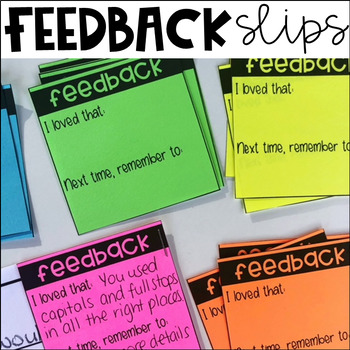 Preview of Free Feedback Slips for Student Work