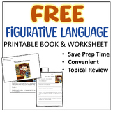 Free Figurative Language Mini Book and Worksheet (Convenie