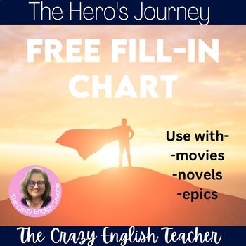 Preview of Free Fill in Chart for the Hero's Journey  Use with Novel, Movie, or Epic