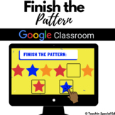 Free Finish the Pattern Google Classroom Digital Math Activity