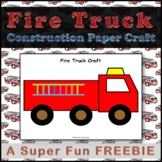 Free Fire Truck Craft Shapes Template Great for Fire Safety Week