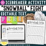 Free First Day Back to School Icebreaker Build Community B