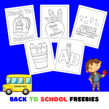 Free First Day Of school Coloring Pages for Kindergarten & Prek | TPT