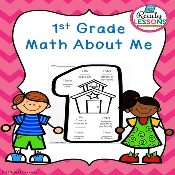Preview of Free First Day of Back to School Activity 1st Grade Math All About Me Worksheet